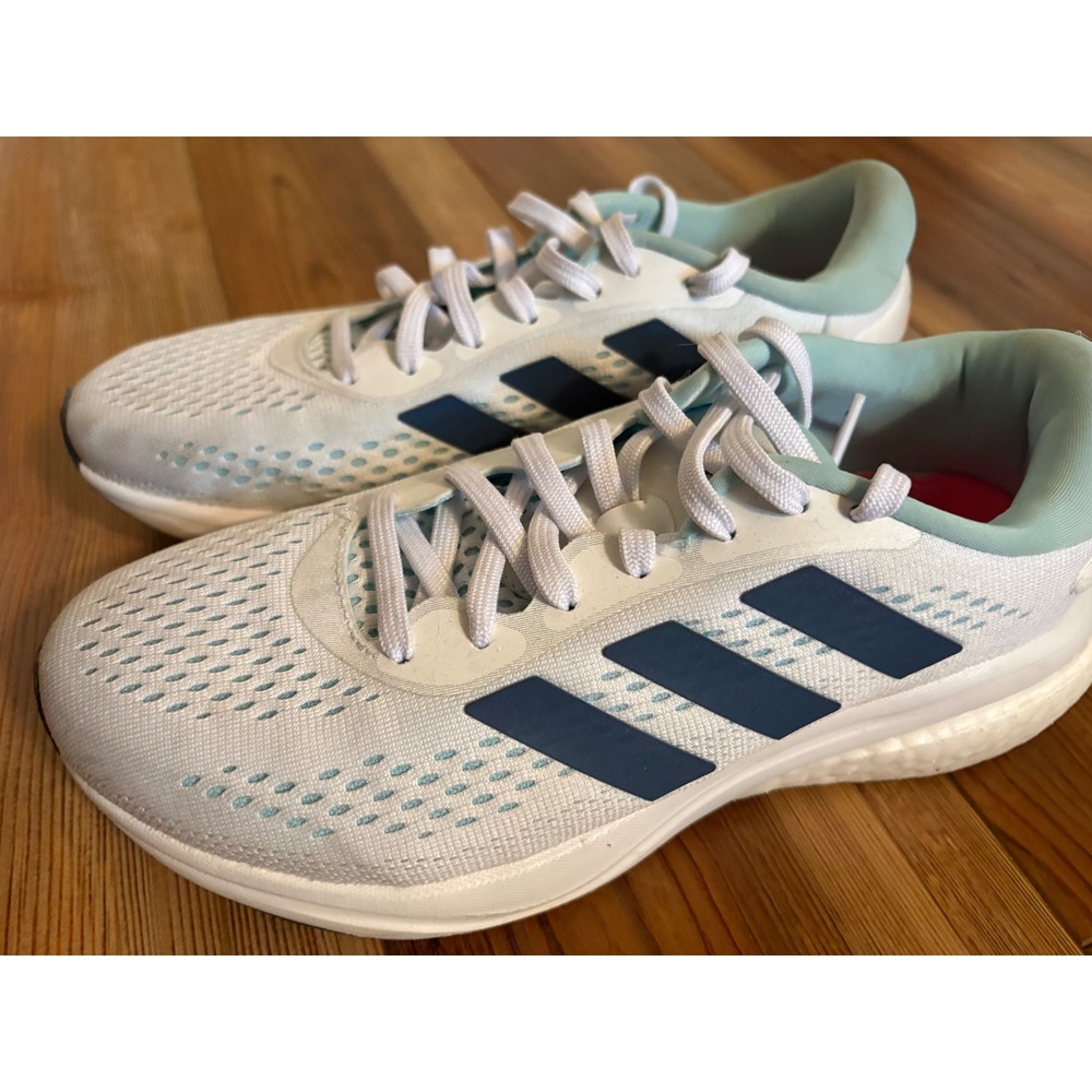 Adidas Supernova Boost Women Running Shoes White Navy Mint GW9100 Size 6.5